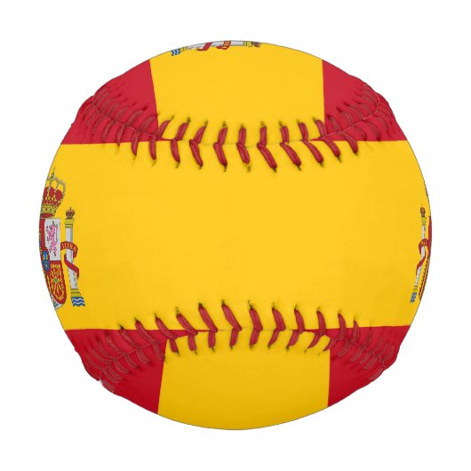 Patriotischer Baseball mit Flagge Spaniens (Vorderseite)
