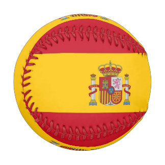 Patriotischer Baseball mit Flagge Spaniens