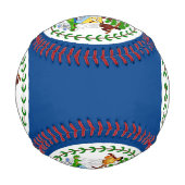 Patriotischer Baseball mit Flagge von Belize (Rückseite)