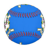 Patriotischer Baseball mit Flagge von Connecticut, (Vorderseite)