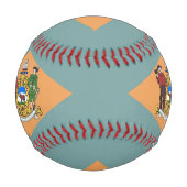 Patriotischer Baseball mit Flagge von Delaware, US (Vorderseite)