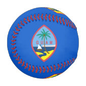 Patriotischer Baseball mit Flagge von Guam, USA (Vorderseite Links)
