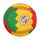 Patriotischer Baseball mit Flagge von Los Angeles, (Vorderseite Links)