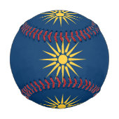 Patriotischer Baseball mit Flagge von Makedonien, (Rückseite)
