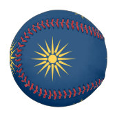 Patriotischer Baseball mit Flagge von Makedonien, (Vorderseite Links)