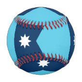 Patriotischer Baseball mit Flagge von Minnesota (Rückseite)