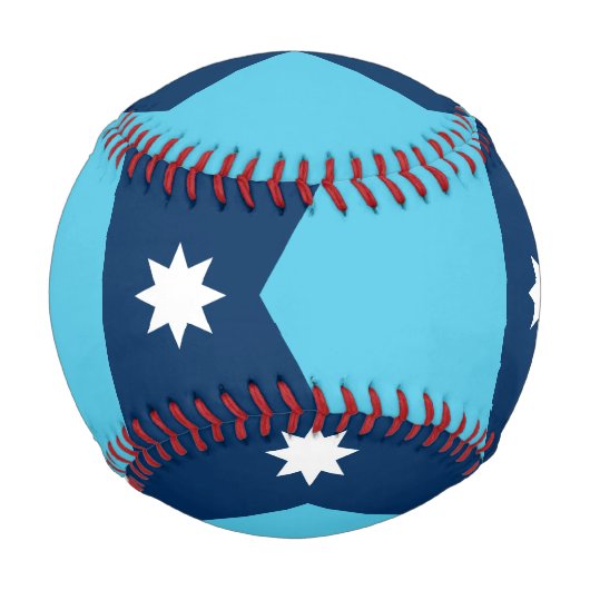Patriotischer Baseball mit Flagge von Minnesota (Vorderseite)