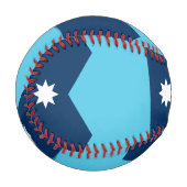 Patriotischer Baseball mit Flagge von Minnesota (Vorderseite Links)