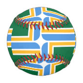 Patriotischer Baseball mit Flagge von Portland, US (Rückseite)