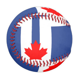 Patriotischer Baseball mit Flagge von Toronto, Kan