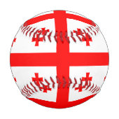 Patriotischer Baseball mit georgischer Flagge (Vorderseite)