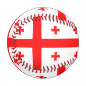 Patriotischer Baseball mit georgischer Flagge (Vorderseite Links)