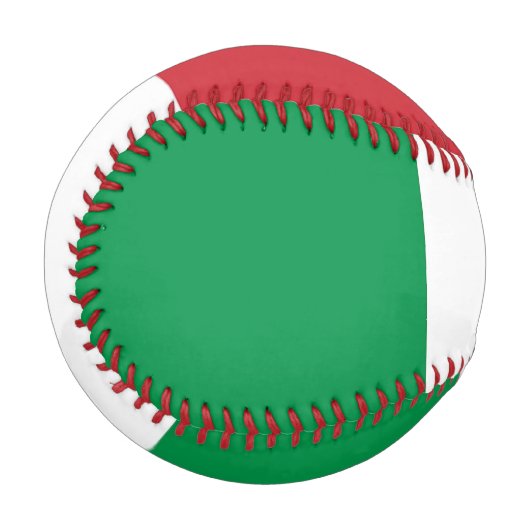 Patriotischer Baseball mit italienischer Flagge (Vorderseite Links)