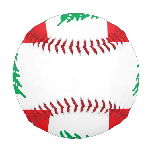 Patriotischer Baseball mit libanesischer Flagge (Vorderseite)