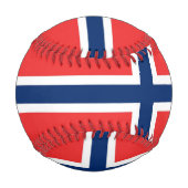 Patriotischer Baseball mit norwegischer Flagge (Vorderseite)