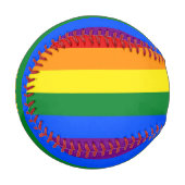 Patriotischer Baseball mit Rainbow Pride Fahne von (Vorderseite Links)