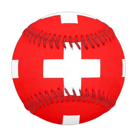 Patriotischer Baseball mit Schweizer Flagge (Vorderseite)