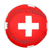 Patriotischer Baseball mit Schweizer Flagge (Vorderseite Links)