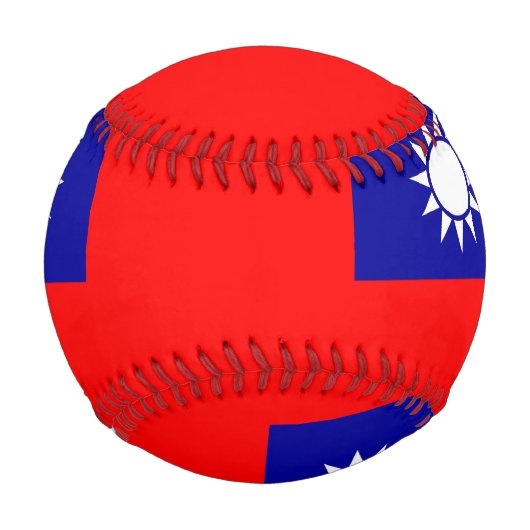 Patriotischer Baseball mit taiwanischer Flagge (Rückseite)