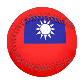 Patriotischer Baseball mit taiwanischer Flagge (Vorderseite Links)