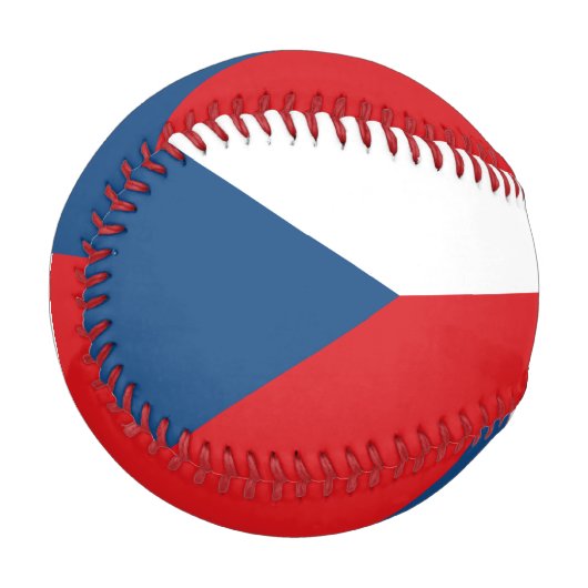 Patriotischer Baseball mit tschechischer Flagge (Vorderseite Links)