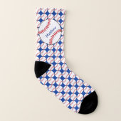 Patriotischer Baseball-rote weiße blaue Socken (Links - Innen)