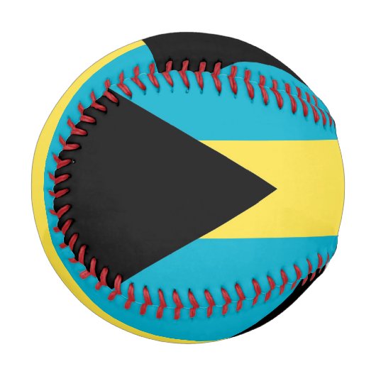 Patriotischer Baseballball mit Flagge der Bahamas Baseball (Vorderseite Links)