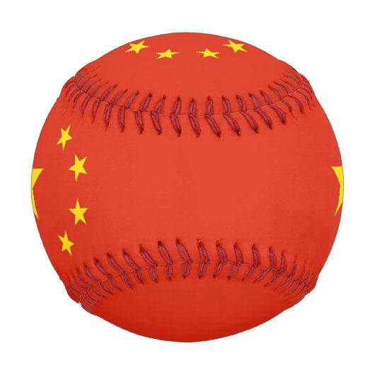 Patriotischer Baseballball mit Flagge für China Baseball (Vorderseite)