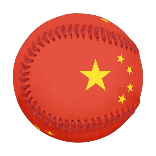 Patriotischer Baseballball mit Flagge für China Baseball (Vorderseite Links)