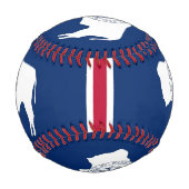 Patriotischer Baseballball mit Flagge von Wyoming, Baseball (Vorderseite)