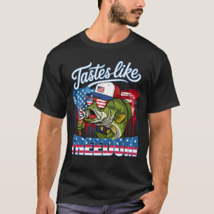 Patriotischer Bass schmeckt wie Freiheit Grafik T-Shirt