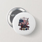 Patriotischer Bau USA Vintage Button (Vorne & Hinten)