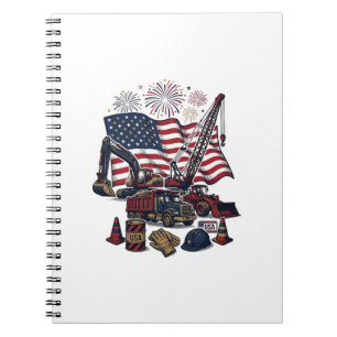 Patriotischer Bau USA Vintage Notizblock