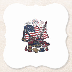 Patriotischer Bau USA Vintage Untersetzer