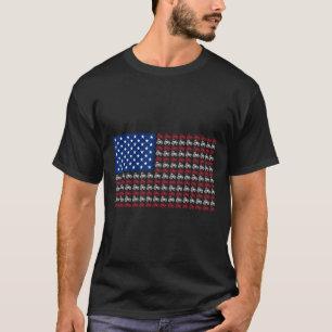 Patriotischer Bauer 4. Juli Amerikanische Flagge U T-Shirt