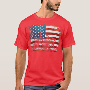 Patriotischer Bauer American Flag Traktor 4. Juli T-Shirt