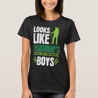 Patriotischer Bauer Lokale Küche zurück auf der Sp T-Shirt