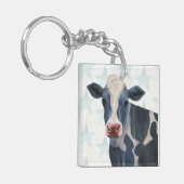 Patriotischer Bauernhof - Kuh Schlüsselanhänger (Vorderseite links)