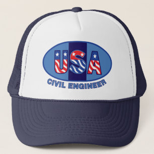 Patriotischer Bauingenieur Truckerkappe