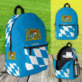 Patriotischer Bayerischer Rucksack, Deutschland, B Bedruckter Rucksack