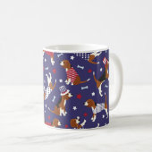 Patriotischer Beagle Dog Pattern Kaffeemaschine Ta Kaffeetasse (VorderseiteRechts)