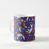 Patriotischer Beagle Dog Pattern Kaffeemaschine Ta Kaffeetasse (Vorderseite Links)