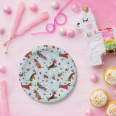 Patriotischer Beagle Dog Pattern Pappteller (Party)