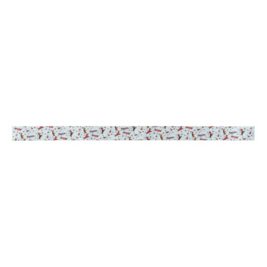 Patriotischer Beagle Dog Pattern Satinband (Vorderseite)