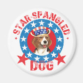 Patriotischer Beagle Magnet (Vorne)