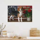 Patriotischer Beagle Poster (Küche)