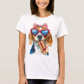 Patriotischer Beagle T-Shirt (Vorderseite)