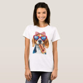Patriotischer Beagle T-Shirt (Vorne ganz)