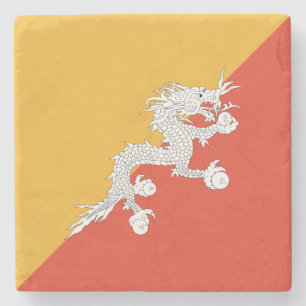 Patriotischer Bhutan Flaggen Stein Untersetzer