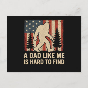 Patriotischer Bigfoot Ein Vater Wie Ich Ist Schwer Feiertagspostkarte